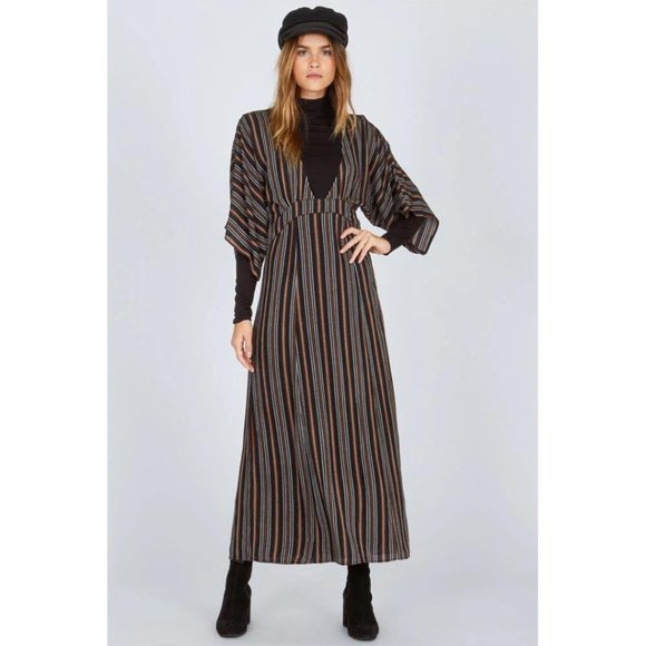 Amuse Society Forever And A Day Striped V-Neck Maxi Dress - Picture 2 of 16